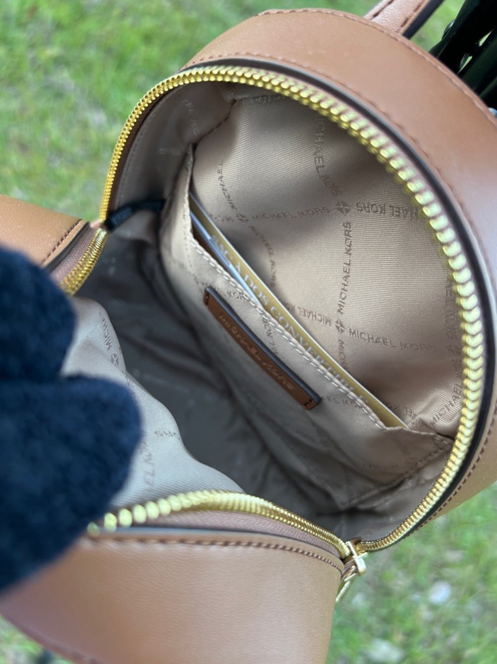 NWT $398 Michael Kors CONVERTIBLE extra small backpack, brown - Picture 11 of 15